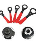 Heavy Duty O-Type ER16 ER20 ER25 ER32 Collet Wrench And Spanner For CNC Mill Machine Tool Chuck with red black grip.