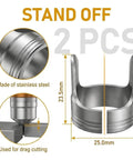 All In One 45 Piece IPT40 Plasma Cutter Consumables Kit With Electrodes Nozzles Stand Offs Shield Cup And Swirl Rings, 2 pcs stand off