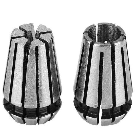 High Precision Cnc Milling Collet Set Made From Durable 65Mn Steel For Quarter Inch And Eighth Inch Shank Bits