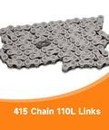 415 Chain 110L Links Beefed Up Heavy Duty Dirt Bike Chain For 2 Stroke Engines 49cc 60cc 66cc 80cc Motorized Bicycles Kit