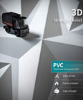 Diamond 3D PVC Wall Panels White, Easy DIY Accent Wall Decor, 19.7 Inch Square Tiles, Textured pattern with miniature truck model