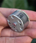Mini 32mm Round Spindle Motor, DC 6V 9V 12V, 5600 RPM, held on hand for size reference