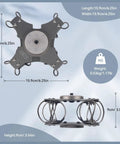 Top and side view of Vibration Isolator Wire Mount for DJI RS Series Gimbals Up to 11 Lb Payload Shock Absorbing Stabilizer
