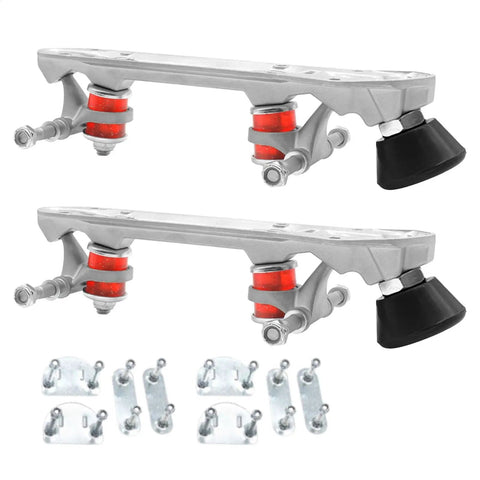Quad Roller Skate Plate Upgrade For Two Row And Four Wheel Setups Easy Install Skating Bracket with hardware and adjustable brake