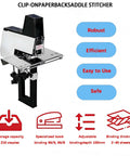 Electric Saddle Stitcher With Foot Pedal For Office And Print Shop Heavy Duty Binder Stapler with 210 nail capacity, features displayed
