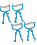 Pack of 4 Portable Facial Hair Remover Spring Tool For Women, Manual Epilator With Stainless Steel Coils And ABS Construction, Gentle On Chin And Facial Areas, On The Go Hair Removal For Smooth Skin.