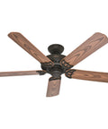 Bridgeport 52 Inch New Bronze Indoor Outdoor Ceiling Fan With Pull Chain Oak Blades Whisper Wind Motor And Multi Speed Reversible