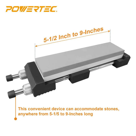 Adjustable Sharpening Stone Holder With Non Slip Base Fits 5.5 To 9 Inches Whetstones Keeps Your Knives Sharp In The Kitchen For Wet Or Diamond Stones With EZ Grip Knobs And Corrosion Resistant Chrome Plated Build