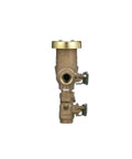 Front view of Anti Siphon Pressure Vacuum Breaker With Quarter Turn Shutoff And Tee Handles One Half Inch Beefy Bronze Body