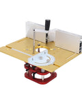 Heavy Duty Manual Router Lift System With Dead Nuts Accurate Metal Table Insert Slick Crank Depth Control Fits 64 To 66 Mm Motor Mounts For Woodworking Shops