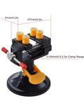 Mini Suction Vise Clamp With 360 Degree Swivel Head Grabs Tight On Smooth Desks for precision tasks and easy mounting.