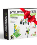 Electric Motor Robotics Kit For Kids 4 In 1 DIY STEM Toys For Boys And Girls Build Dope Circuits And Learn Circuit Engineering With Fun Educational Robotics Projects, gift-wrapped box with four robot designs visible.