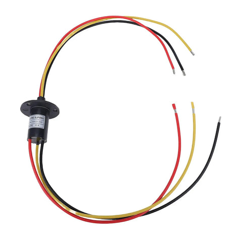 3 Wire Slip Ring With 360 Degree Rotation 30A Power Transfer 22mm Diameter 250RPM Rock Solid Heavy Duty Rotary Electrical Connector