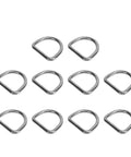 Beefy 316 Stainless Steel D Pull Buckle Set For Saltwater Marine Rigging And Boating Gear, Rugged Hardware Accessories For Ropes Chains And Straps, 10 Piece Pack; 10 stainless D rings