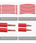 Heavy Duty Automatic Electric Wire Stripper And Cutter Machine strips cuts together visible wire peeling techniques and results.