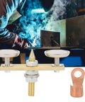 Heavy Duty Welding Magnet Head With Super Strong Suction Power Perfect For Secure Grounding Fixture Setup On Any Angle During Mechanical Maintenance Jobs Featuring Durable Brass Build And Insulation Board Plus 36mm Disk Diameter For Maximum Grip Every, showing components and structure.