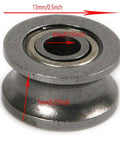 U Groove Ball Bearing 4x13x7mm Deep Groove Pulley Rail Bearing Mini Wheel Set 20 Pack U624ZZ Precision Bearings For Fitness Equipment Telecommunication Instruments Sewing Machines Home Appliances Medical Gear Fishing Doors And Windows, 4x13x7mm