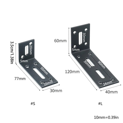 Heavy Duty L Bracket Shelf Mount In Cold Rolled Steel Wall Corner Brace For Books Plants Tools Kitchenware Sturdy Wall Hanging