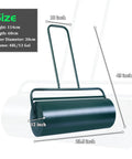 24 Inch Lawn Roller With 13 Gallon Capacity Heavy Duty Steel Yard Roller For Garden And Park Lawns Removable Drain Plug