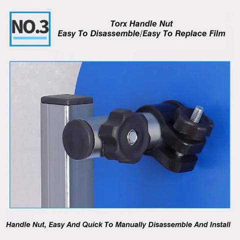 Torx handle nut detail for Heavy Duty Bubble Wrap Dispenser Stand and Adjustable Packing Roll Holder for easy setup.