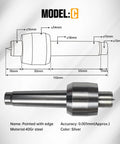 Model C steel component with dimensions for 65mm MT2 Movable Tailstock Lathe Center with Four Replaceable Heads for CNC 4 Axis Engraving Machines