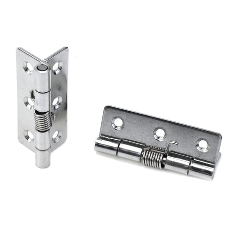 Self Closing Cabinet Hinges With Spring Loaded Action 3 Inch Stainless Steel Durable Loaded Hinges For Cabinets And Doors Auto Close Design 4 Pack With Screws