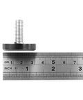 Set Of 8 Adjustable Leveling Feet With M8 Bolt Screw-On Base And Four-Claw Nail, 1.18 in foot shown with ruler