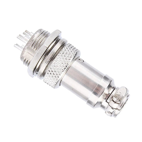 Beefy 3 Pin Aviation Plug Socket Set For Panel Mount, Metal Wire Connector With Screw Type Male And Female Contacts, 400V 5A