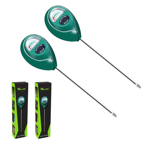 Two Pack Soil Moisture Meter For Gardens And Pots No Batteries Required Hygrometer Water Monitor with Probe and Packaging