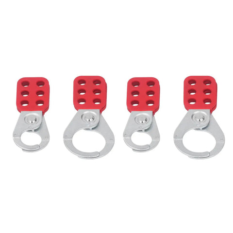 Lockout Hasp With 6 Hole Design For Industrial Gear Galvanized Steel With Nylon PA Handle 1 In And 1.5 In Jaw Padlockable Guard