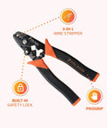 Pro Grip 3 In 1 Fiber Optic Stripper Adjustable for Precise Outer Jacket Stripping 900um Buffer with comfort handles