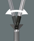 Kraftform Micro Ball End Hex Pro Grade Screwdriver Set showing ball-end hex tip engaging a screw head illustration