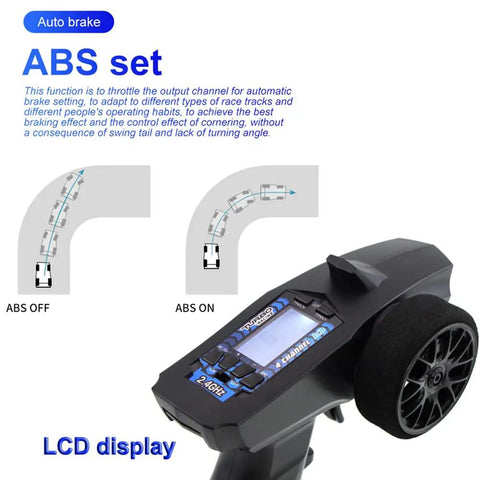 Turbo Racing P32 91803GC 2.4G 4CH RC Remote And Receiver Controller with ABS set feature and LCD display.