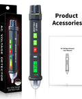 Non Contact Voltage Detector Pen 12 To 1000V AC With Adjustable Sensitivity For Electricians And DIYers Home Safety Live Wire Finder And Circuit Tester packaging and manual