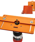 Top Notch Router Table Plate And Heavy Duty Woodworking Insert For Seamless Milling Plus Quick Manual Planing Built Like A Tank For Shop Rigs Rock Solid Fit For Standard Trim Tools Today with strong orange resin surface.