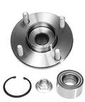 Front Wheel Bearing And Hub Assembly Kit For Ford Focus 2000-2011, 4-Lug, Dual Pack X2, Go-To OEM-Grade Replacement, components shown