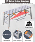 Multipurpose Indoor Work Platform Folding Scaffold With Adjustable Height Stool And Maintenance Surface for stability