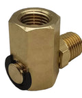 Brass Ninety Degree Swivel Joint For Air Hose Reels, Quarter Inch FPT To Quarter Inch MPT, Keeps Hose From Kinking, Reduces Stress, No Fuss Install, Handles Up To Five Thousand PSI, brass elbow fitting