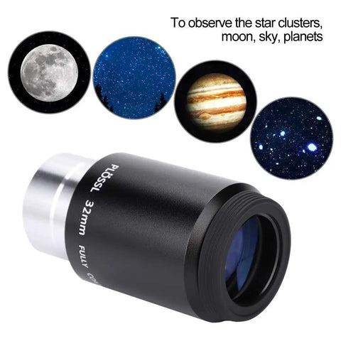 Awesome 32mm Plossl Eyepiece For 1.25 Inch Telescopes With Filter Thread, 52 Degree Field Of View, Multi Coated Optics