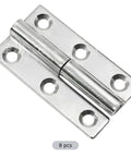 Stainless Steel Lift Off Hinges Set, 2.5 Inch Removable Cabinet Door Hardware, shown with 8-piece set, 304 Grade Split Detachable Hinges.