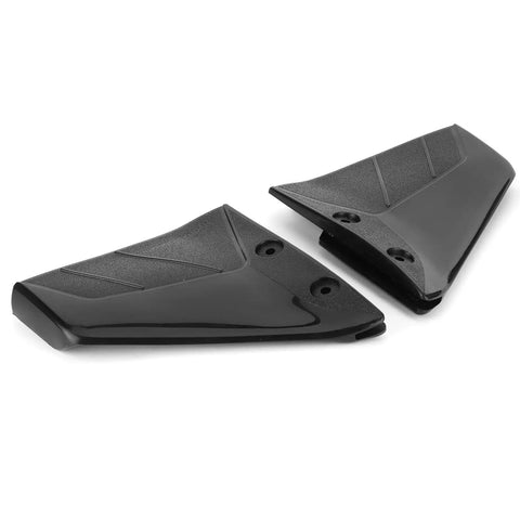 Pair of black fins from the Outboard Hydrofoil Stabilizer For 4 To 50 HP Boats With Anti UV Coating and stainless steel bolts. 