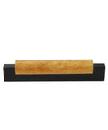 Black Wood Cabinet Handles With Aluminum Base For Cabinets And Dressers, Wardrobes And Kitchen Furniture Hardware, set of 2
