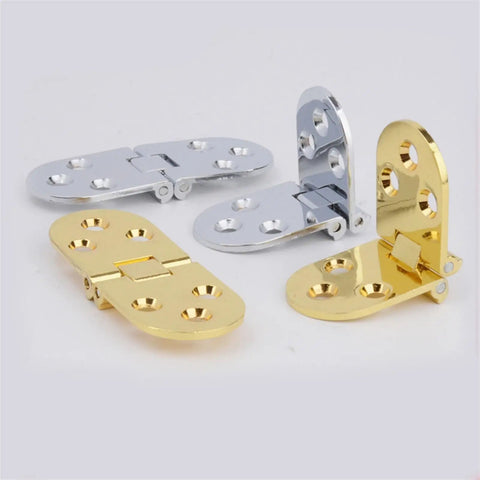 Flush Mounted Folding Hinges For Self-Supporting Door Flaps, DIY-Friendly Install in gold and silver finish, cabinet hardware view