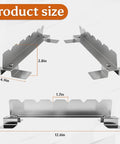 Dimensions of Two Pack Stainless Steel Skewer Rack With Anti Tip Design And Reinforced Base For BBQ Kabob Grilling Accessories