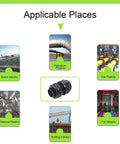 Applicable places for 5 Pack PG16A-04-10 Waterproof Cable Glands including space, petroleum, gas, chemical, fire, and building industries.