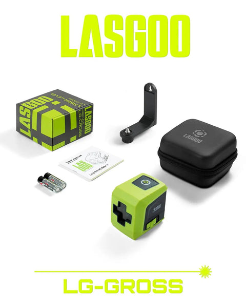 Self Leveling Green Laser Level with Cross Lines for Picture Hanging and Construction with magnetic stand and case