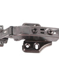 Front view of Soft Close Hydraulic Cabinet Hinge With Adjustable Base No Slam Quiet Opening Black Brushed Aluminum Frame Made From Cold Rolled Steel