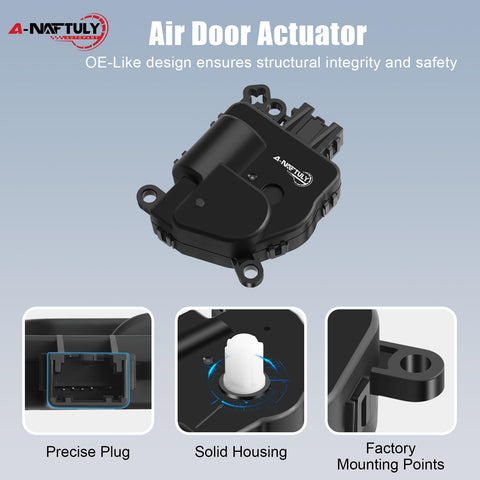 HVAC Blend Door Actuator Replacement For Ford F150 2009 2014 Expedition 2007 2017 Escape 2008 2012 C Max 2013 2018 Lincoln Navigator Mercury Mariner Tribute And More Direct Fit Plug And Play Heater Air Door Actuator 604 241 8L8Z19E616C featuring plug, housing, and mounting points.
