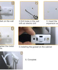Step-by-step installation guide for Heavy Duty Anti Tip Furniture Wall Straps Kit with Screws 6 Pack Adjustable Safety Straps.