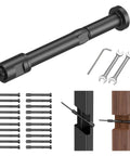 Swageless Cable Railing Tensioners One Eighth Inch, Twenty Pack, Black Stainless Steel 316 Fittings for Wood Metal Posts, Tools Included